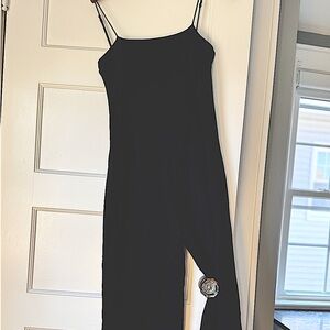 Urban Outfitters Black Jumpsuit with cropped wide leg and low cut back, small